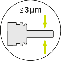 powRgrip press fit toolholder with total system runout of 3 microns or less